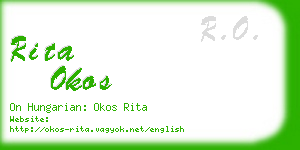 rita okos business card